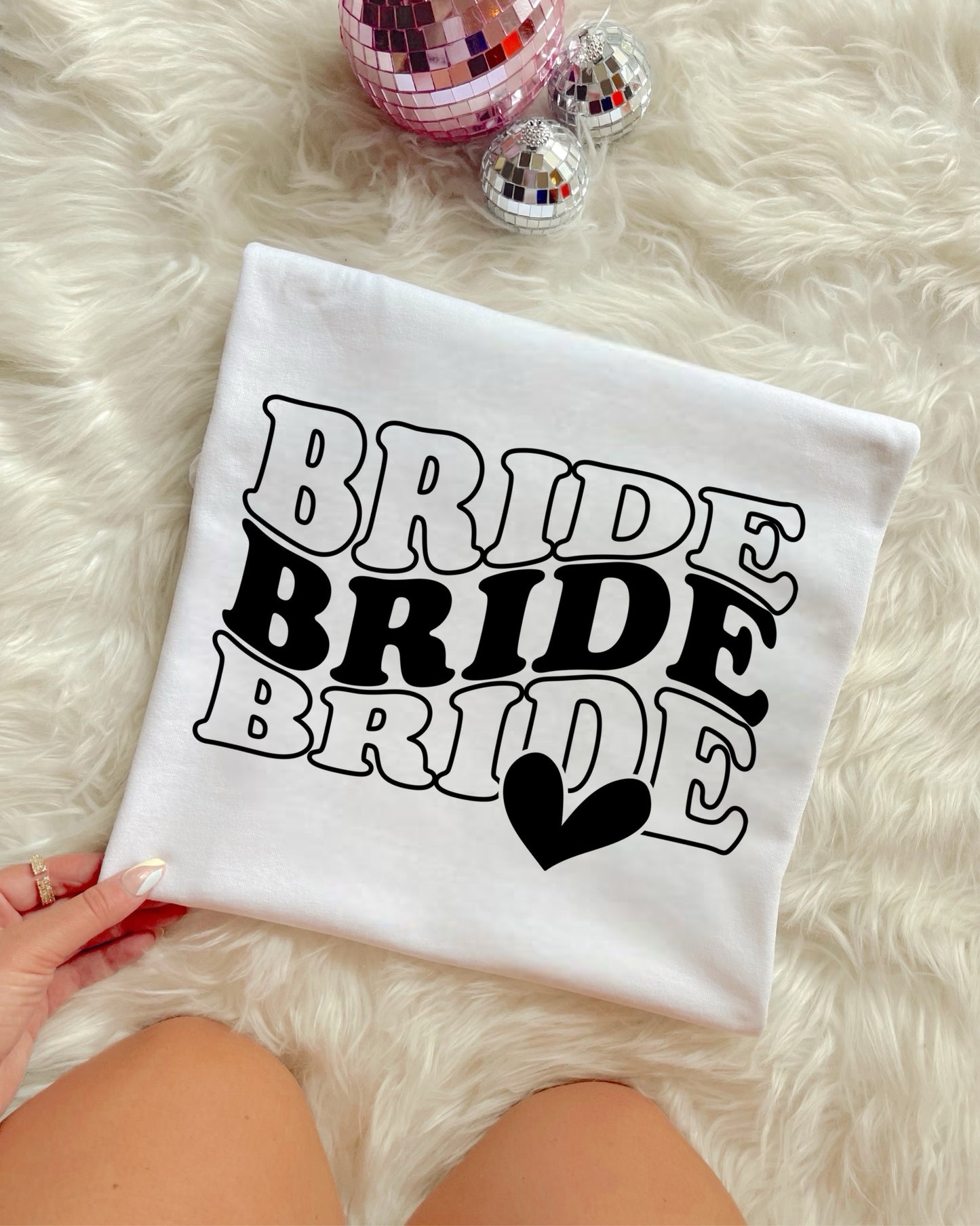 BRIDE DUPLICTED WITH HEART - DTF TRANSFER