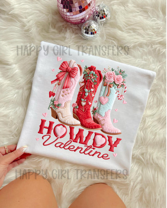 HOWDY VALENTINE - DTF TRANSFER