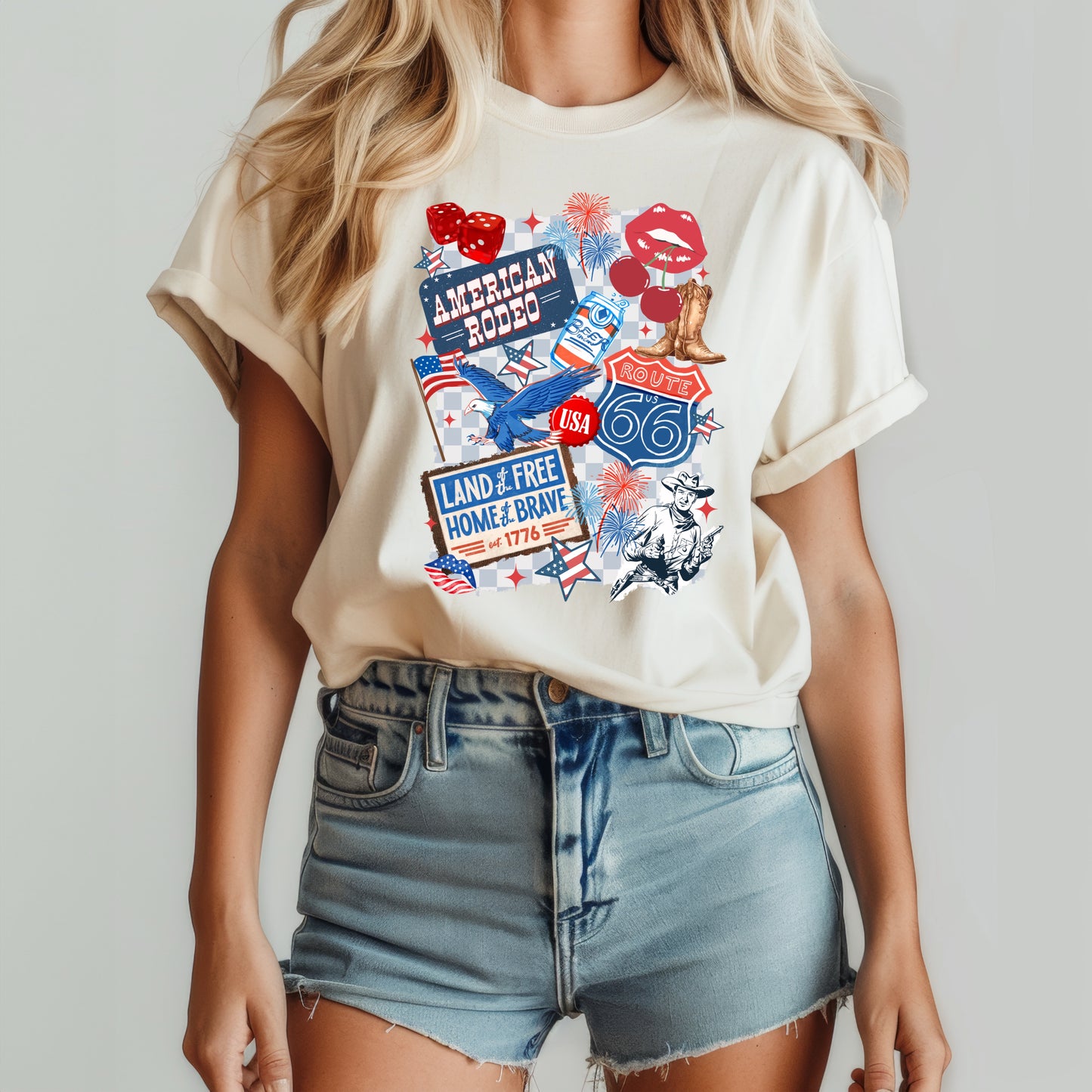 AMERICAN WESTERN COLLAGE - DTF TRANSFER