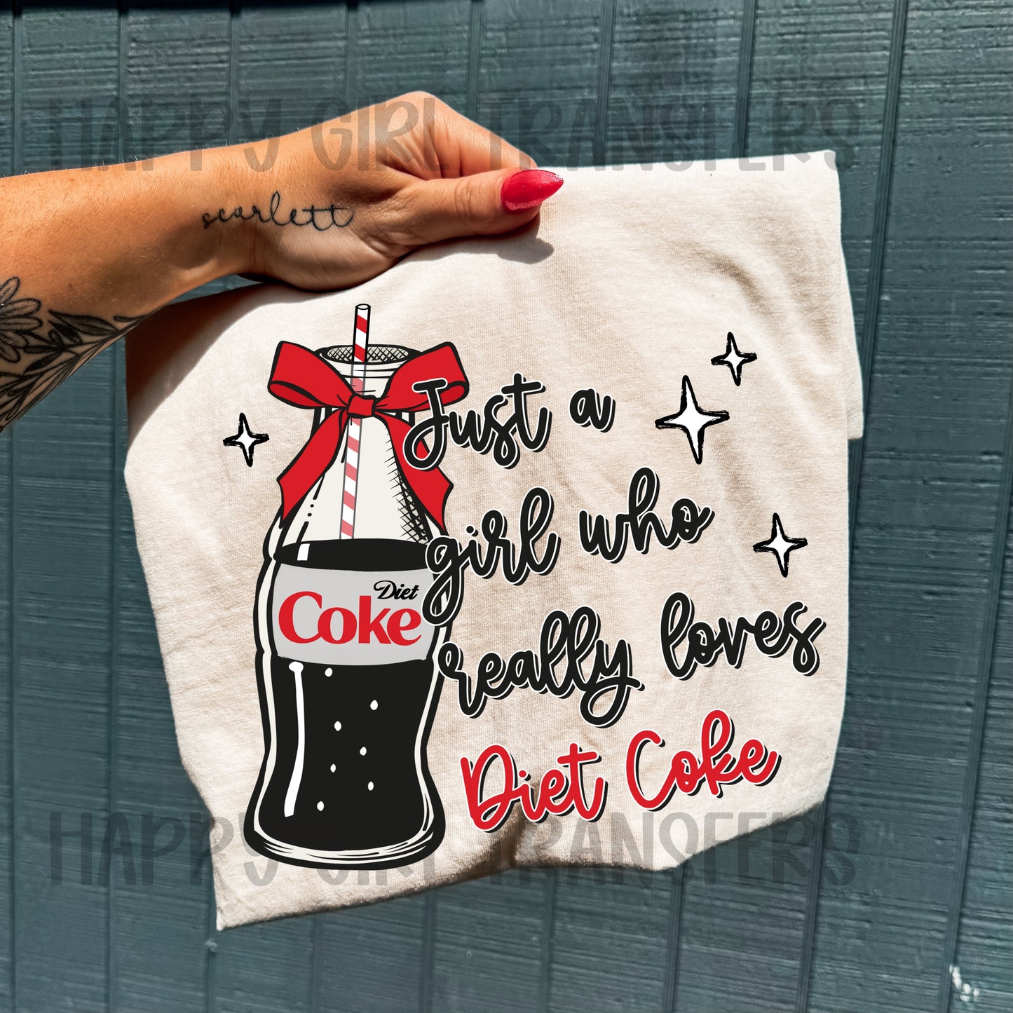 JUST A GIRL WHO REALLY LOVES DIET COKE  - DTF TRANSFER