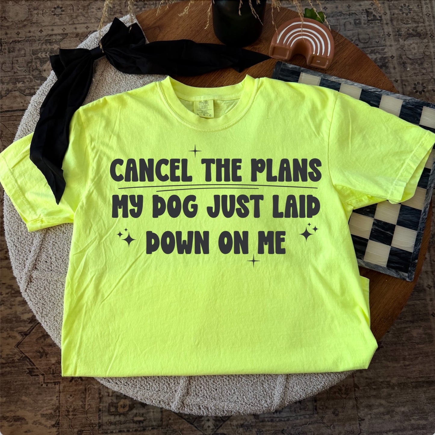 CANCEL THE PLANS, MY DOG JUST LAID DOWN ON ME - DTF TRANSFER
