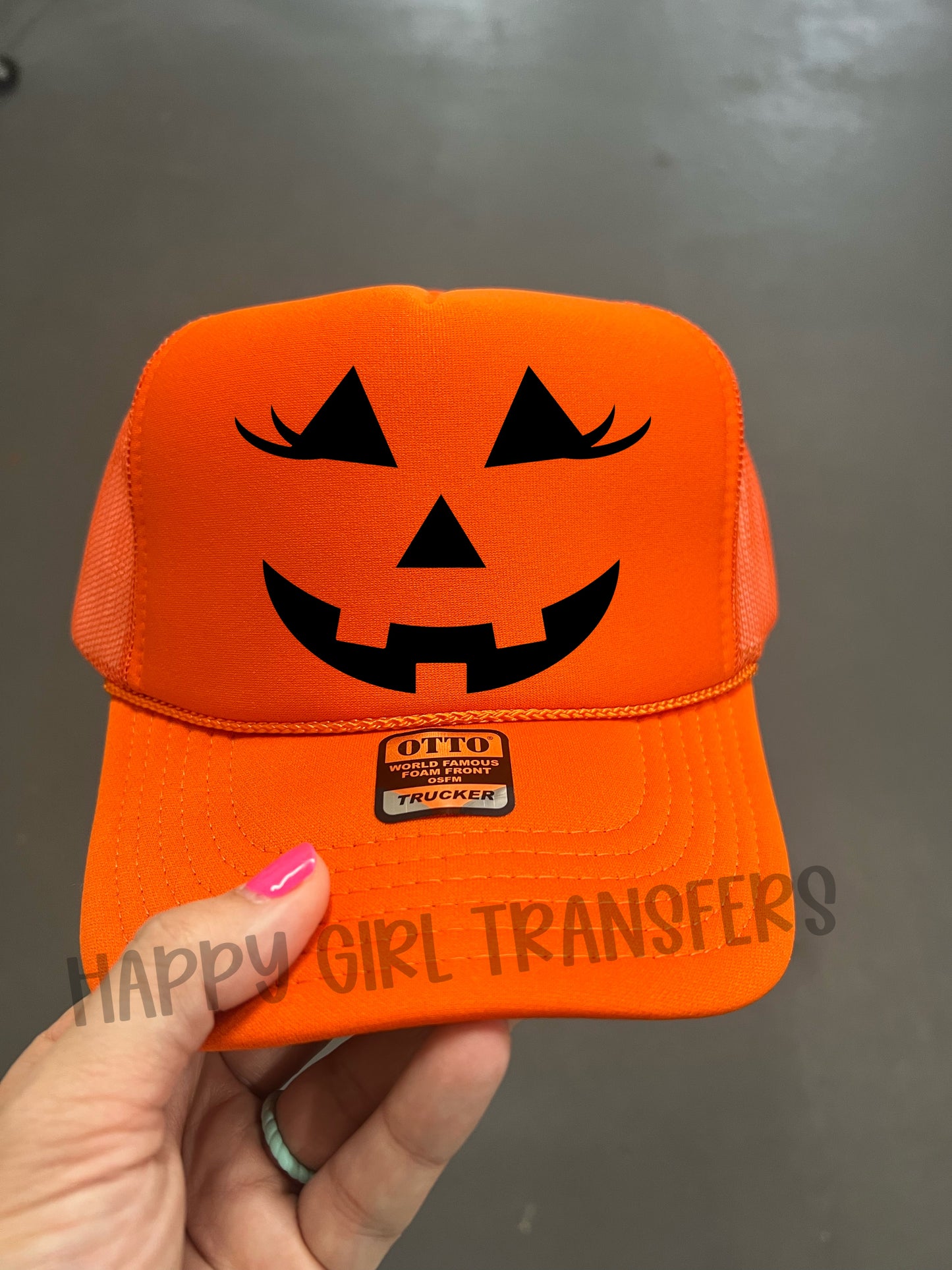 JACK-O-LANTERN WITH LASHES - DTF TRANSFER