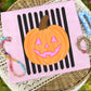 NEON  PUMPKIN WITH STRIPES - DTF TRANSFER
