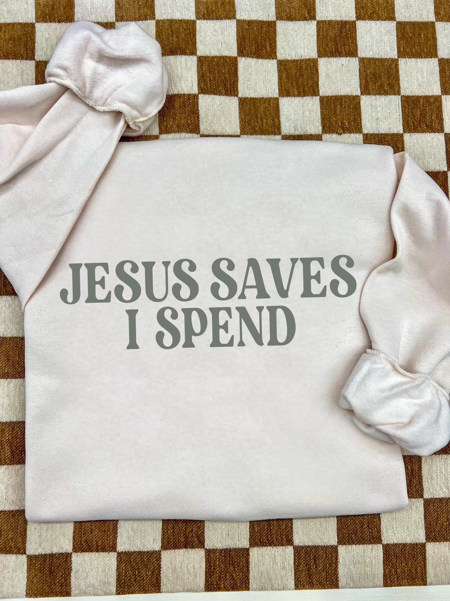 JESUS SAVES I SPEND - DTF TRANSFER