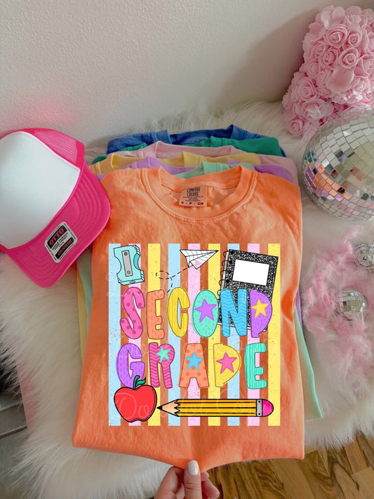 NEON 2ND GRADE - DTF TRANSFER