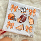 ORANGE FOOTBALL COQUETTE - DTF TRANSFER