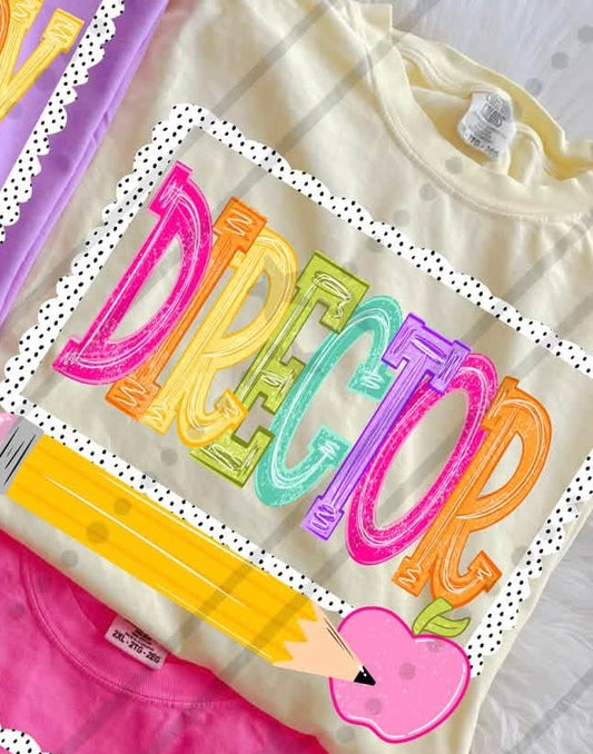 NEON VARSITY DIRECTOR - DTF TRANSFER