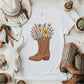 FLORAL COWGIRL BOOT - DTF TRANSFER