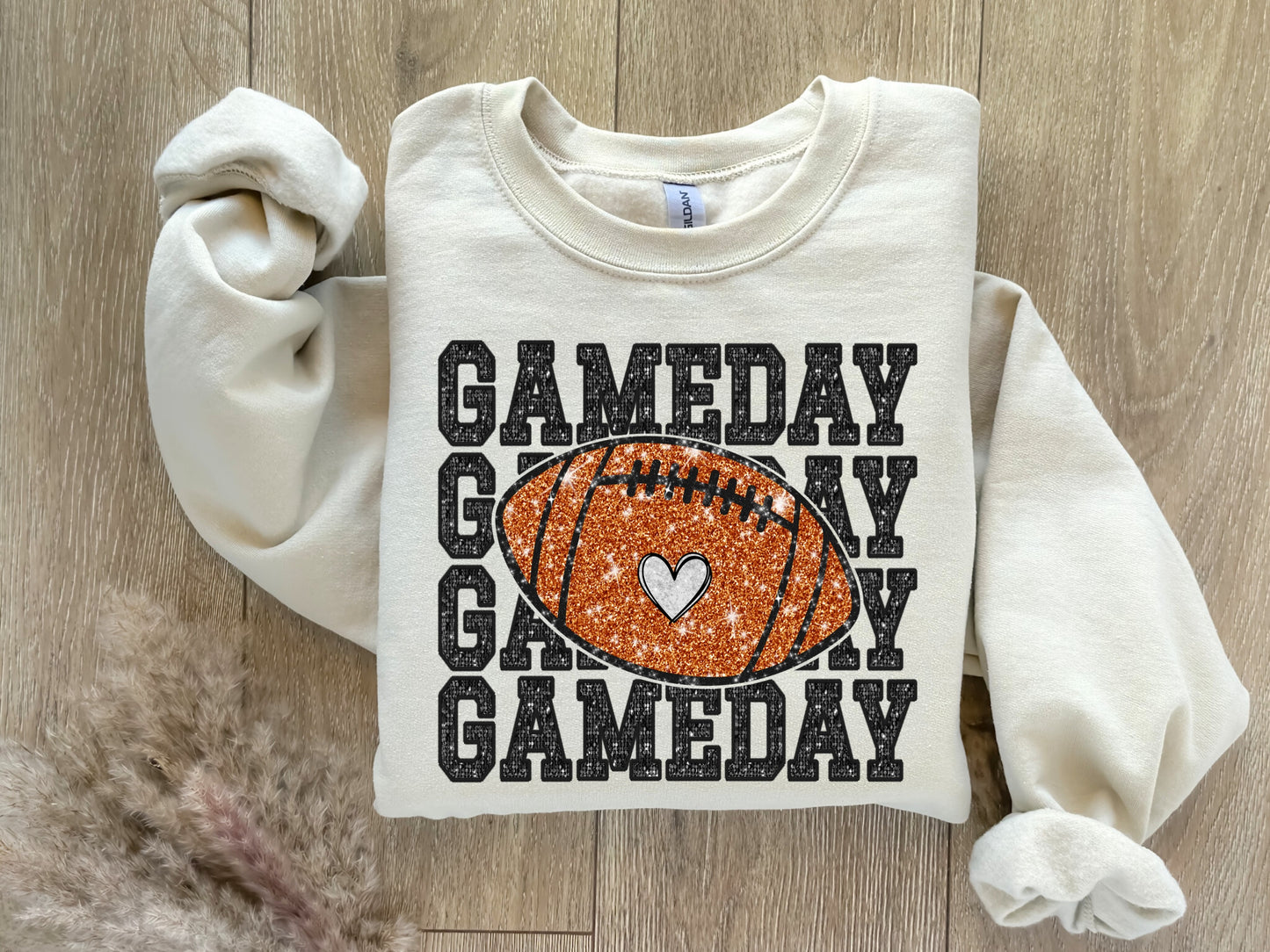 FAUX GLITTER GAMEDAY- DTF TRANSFER