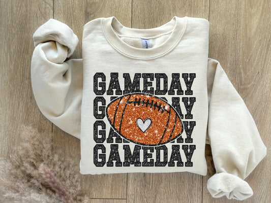 FAUX GLITTER GAMEDAY- DTF TRANSFER