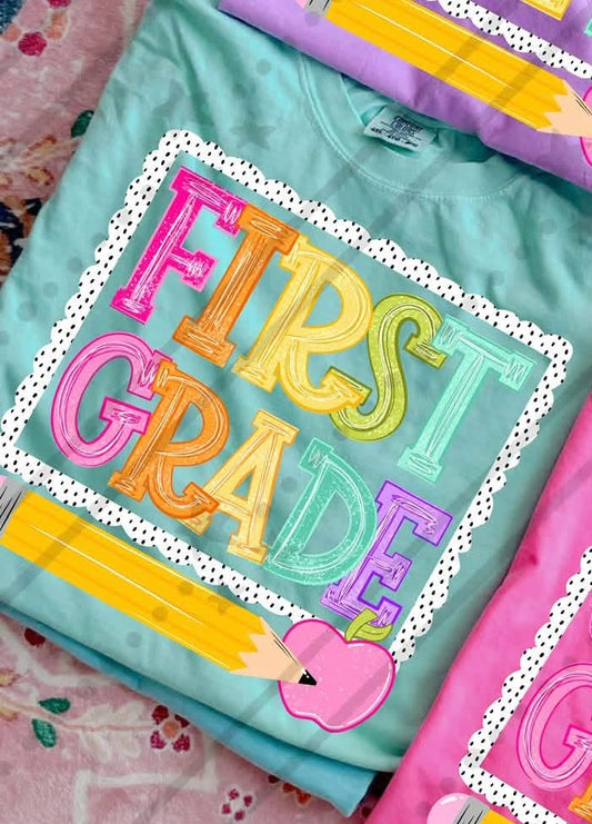 NEON VARSITY 1ST GRADE - DTF TRANSFER