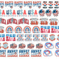 30x24 USA #1 PRE-MADE TRUCKER HAT GANG SHEET