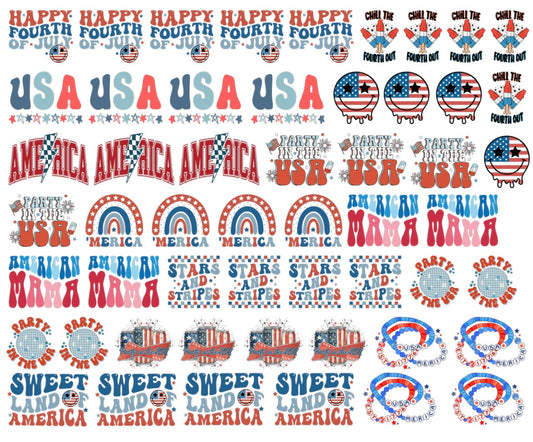 30x24 USA #1 PRE-MADE TRUCKER HAT GANG SHEET