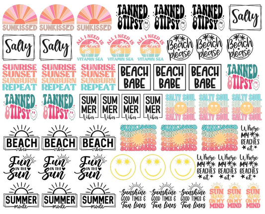 30x24 SUMMER/ BEACH PRE-MADE TRUCKER HAT GANG SHEET