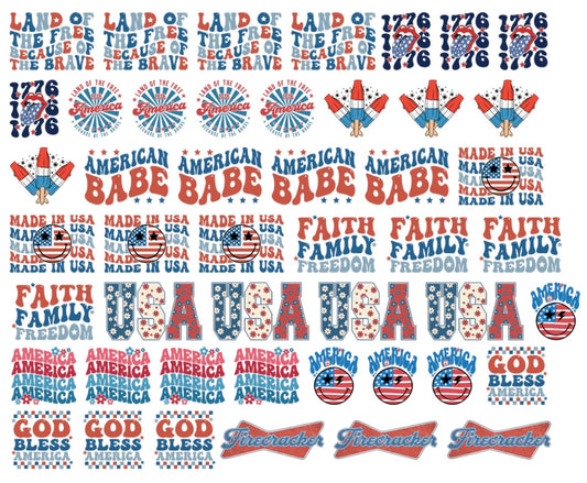 30x24 USA #2 PRE-MADE TRUCKER HAT GANG SHEET