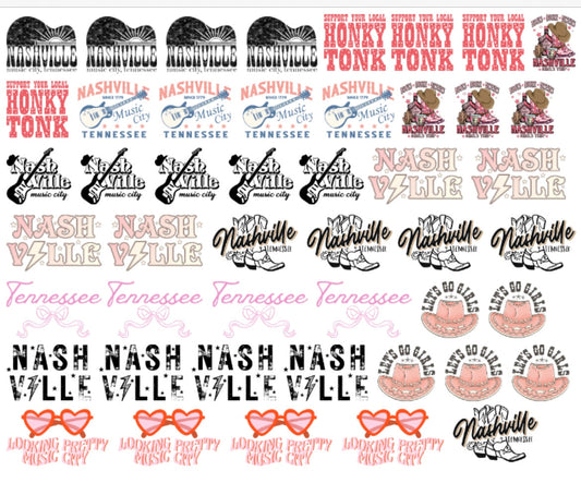 30x24 NASHVILLE PRE-MADE TRUCKER HAT GANG SHEET