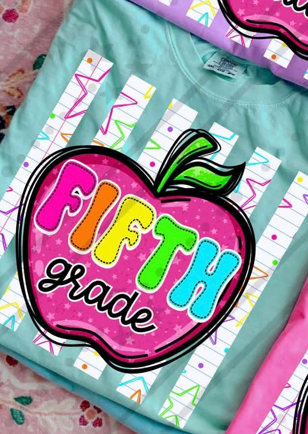 APPLE FIFTH GRADE - DTF TRANSFER