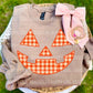 GINGHAM FAUX STITCH JACK O LANTERN - DTF TRANSFER
