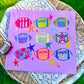 PREPPY FOOTBALLS WITH STARS - DTF TRANSFER