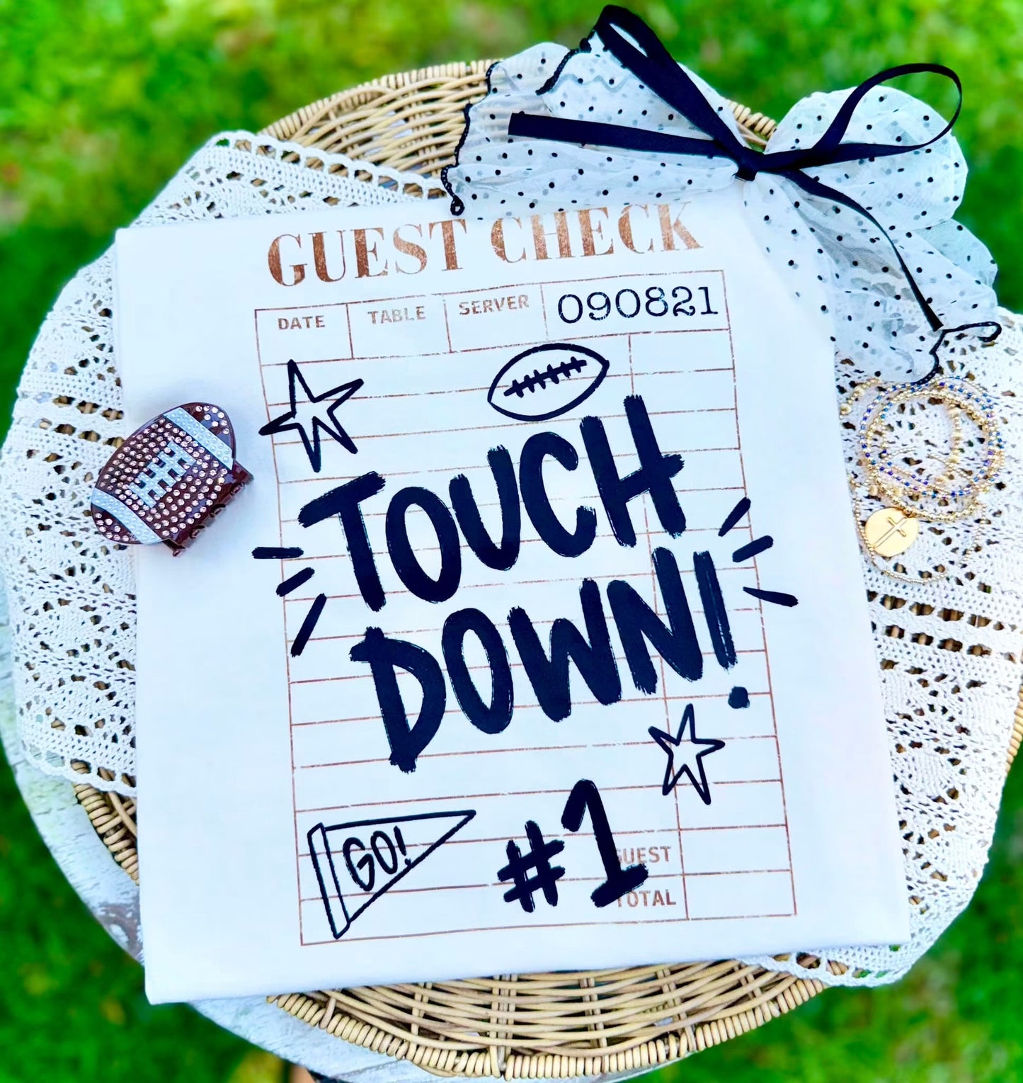 GUEST CHECK TOUCH DOWN - DTF TRANSFER