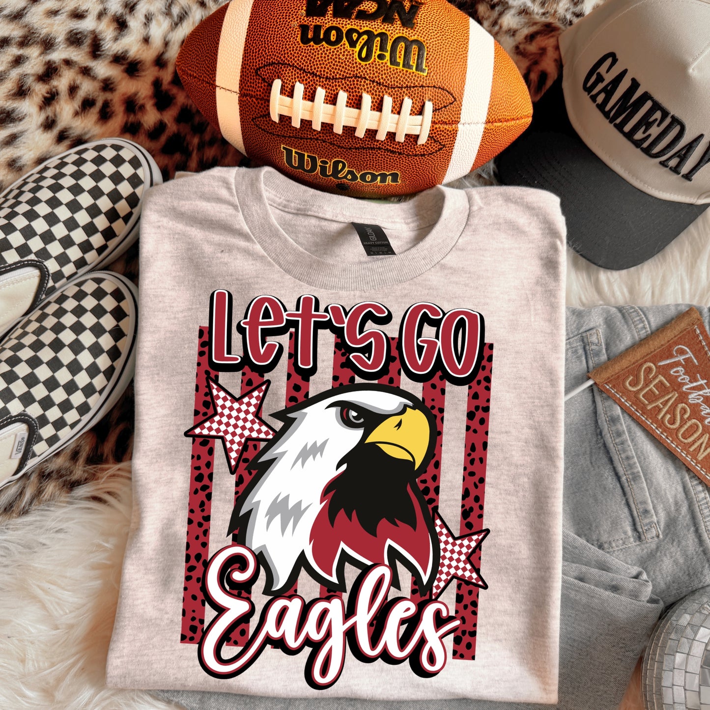 LET’S GO EAGLES WITH STARS - DTF TRANSFER