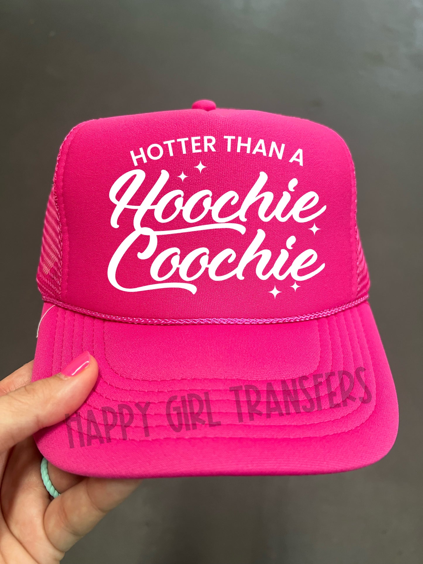 WHITE HOTTER THAN A HOOCHIE COOCHIE - DTF TRANSFER