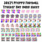 30x24 PREPPY FOOTBALL PRE-MADE HAT GANG SHEET