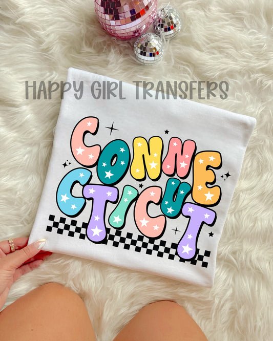 RETRO CONNECTICUT - DTF TRANSFER