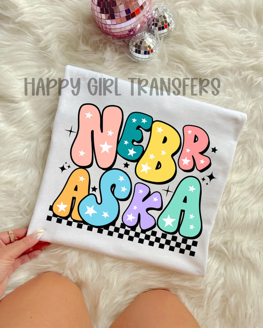 RETRO NEBRASKA - DTF TRANSFER