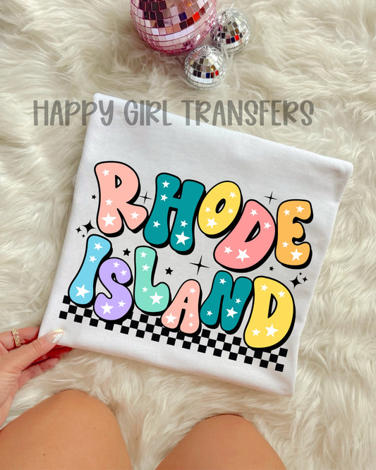 RETRO RHODE ISLAND - DTF TRANSFER