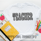 RETRO CHECKERED TEACHER - DTF TRANSFER