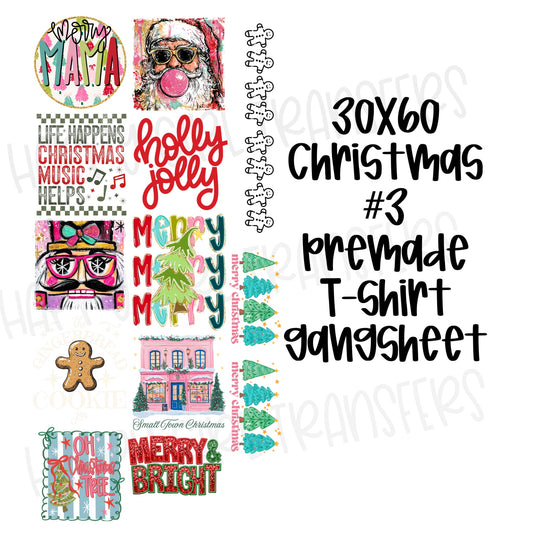 30x60 CHRISTMAS #3 PRE-MADE GANG SHEET