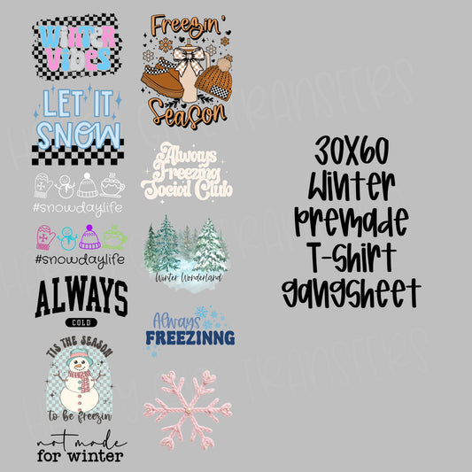 30x60 WINTER PRE-MADE GANG SHEET
