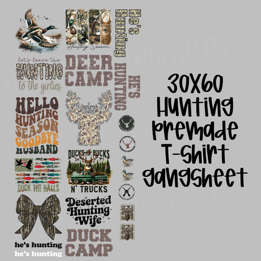 30x60 HUNTING PRE-MADE GANG SHEET