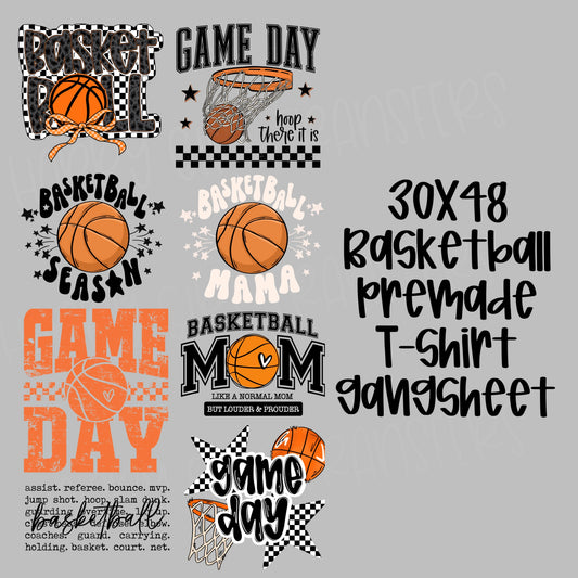 30x48 BASKETBALL PRE-MADE GANG SHEET