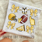 YELLOW FOOTBALL COQUETTE - DTF TRANSFER