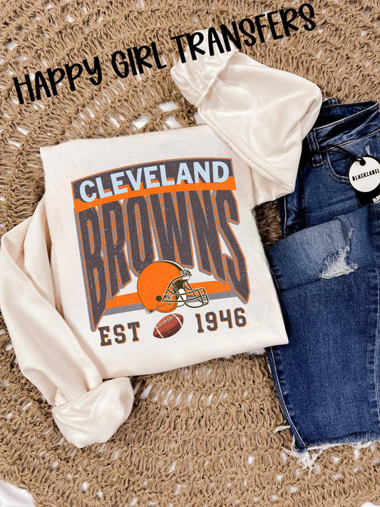 VINTAGE CLEVELAND BROWNS - DTF TRANSFER