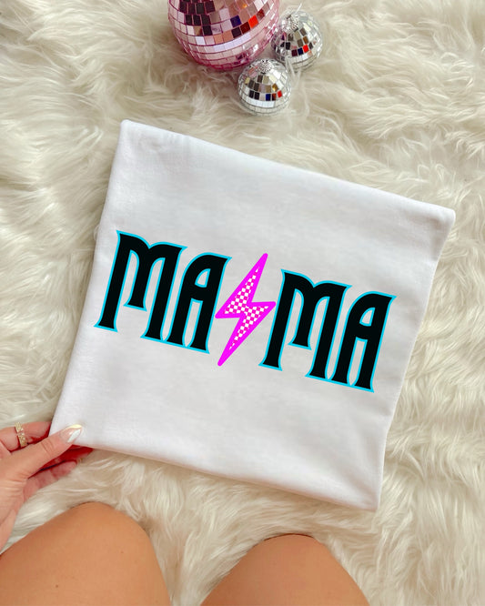 MAMA PINK LIGHTNING BOLT- DTF TRANSFER