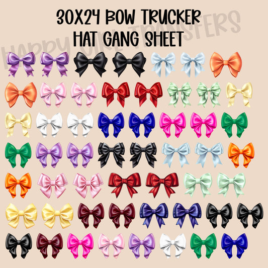 30x24 BOW PRE-MADE TRUCKER HAT GANG SHEET