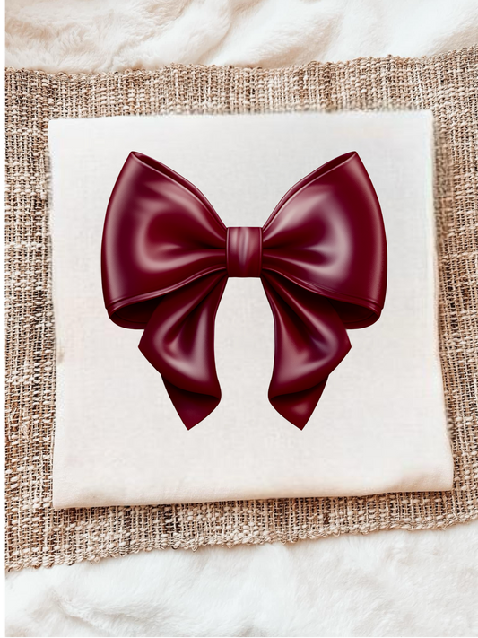 BURGANDY BOW - DTF TRANSFER