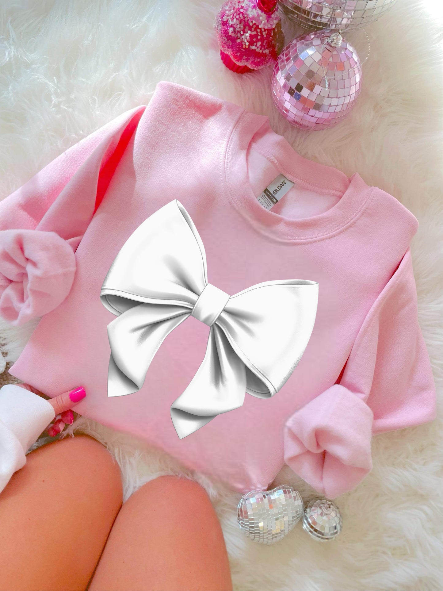 WHITE BOW - DTF TRANSFER