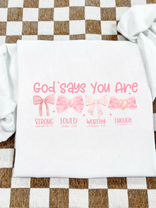 GOD SAYS YOU ARE - DTF TRANSFER