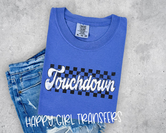 RETRO CHECKERED TOUCHDOWN SEASON - DTF TRANSFER