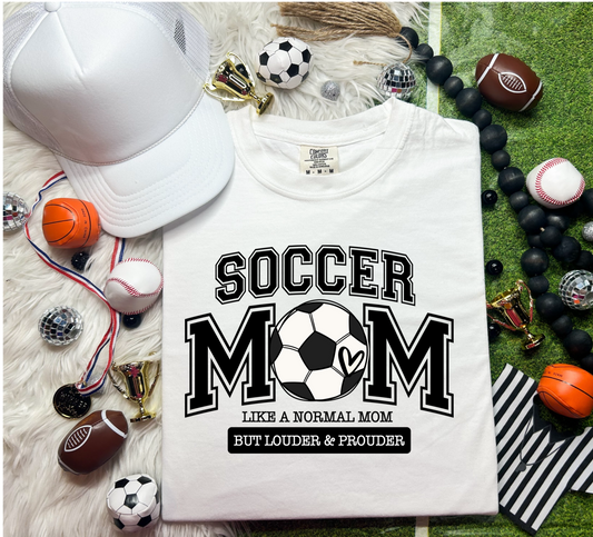 SOCCER MOM: LIKE A NORMAL MOM BUT LOUDER AND PROUDER - DTF TRANSFER