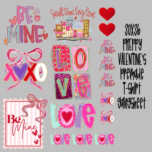 30x36 PREPPY VALENTINE’S PRE-MADE GANG SHEET