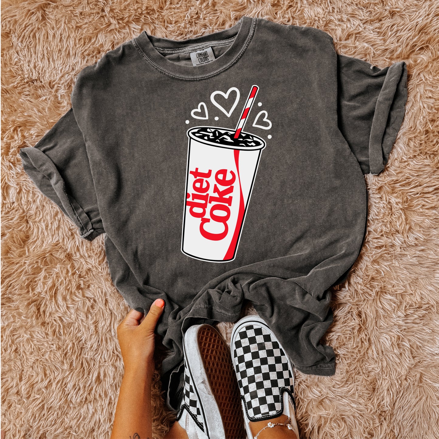 DIET COKE WITH HEART BUBBLES - DTF TRANSFER