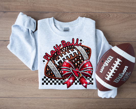 FAUX SPARKLES CARDINALS- DTF TRANSFER