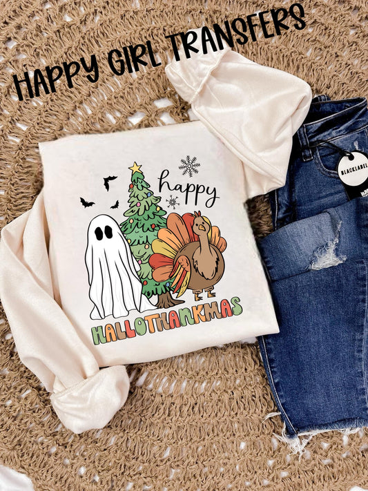 HAPPY HALLOTHANKMAS - DTF TRANSFER