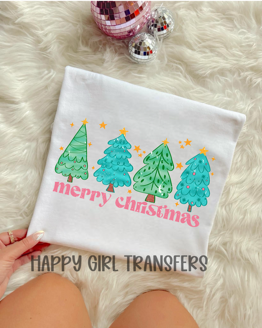MERRY CHRSTMAS TREES - DTF TRANSFER