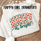 CHECKERED MERRY & BRIGHT - DTF TRANSFER